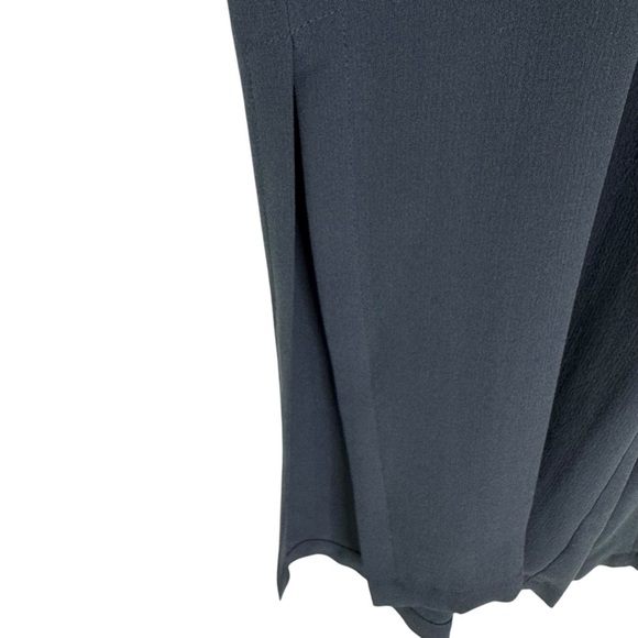 Eileen Fisher 100% Silk Georgette Crepe Wide Gray Leg Pant Size S - Picture 3 of 12